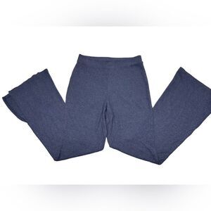 Old Navy Blue Ribbed Yoga Pants Side Slits Flare Sweatpants Comfy Loungewear